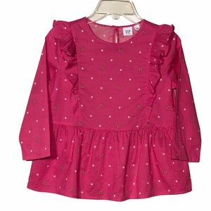 Gap Ruffle Peplum Print‎ Top